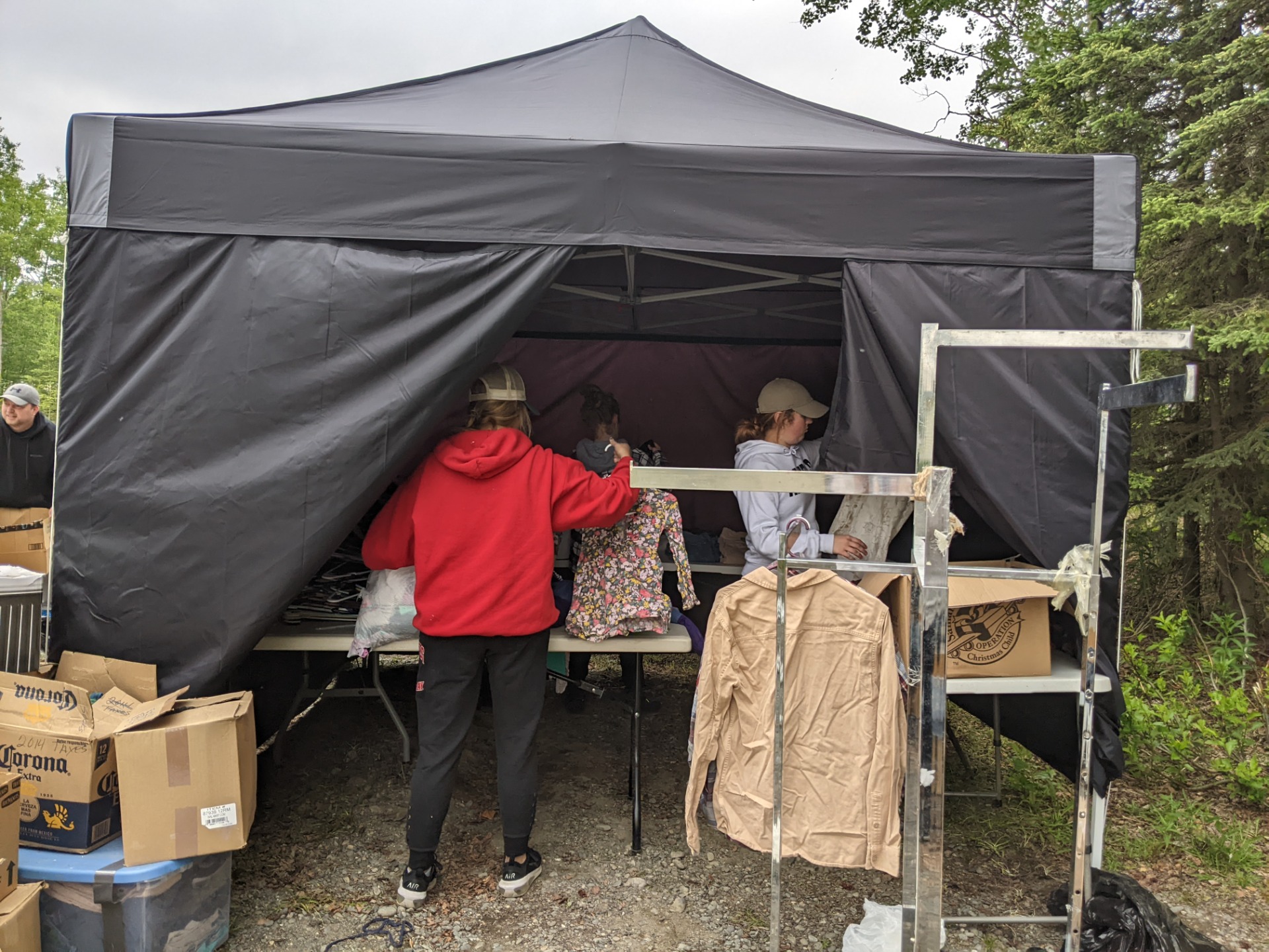 Garage Sale Prep was In-Tents
