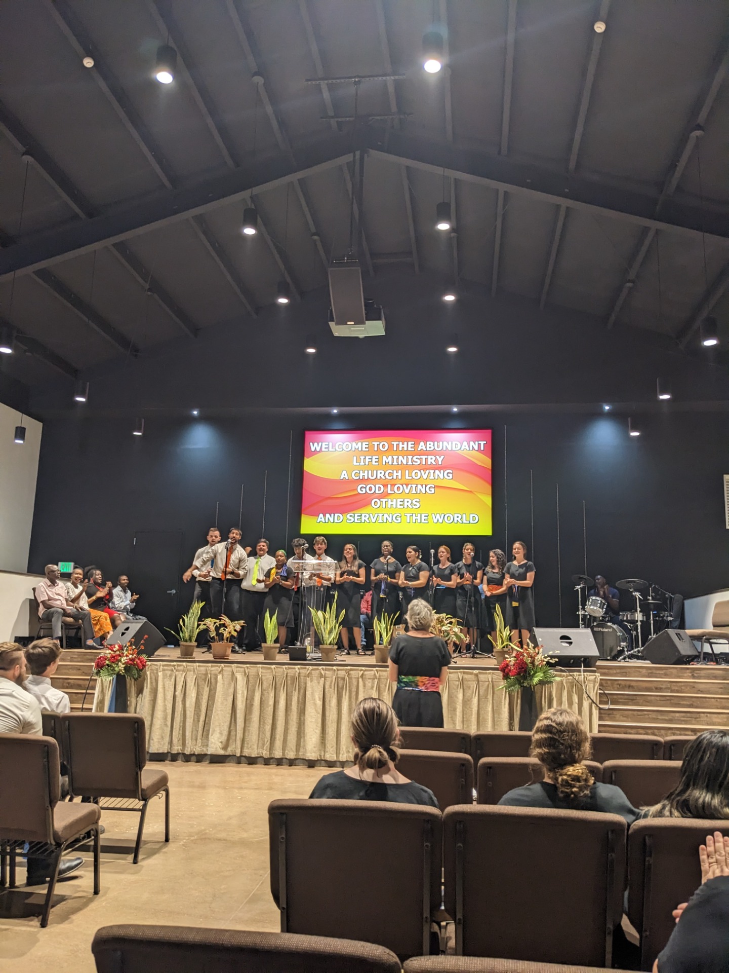 Performing at Abundant Life Church