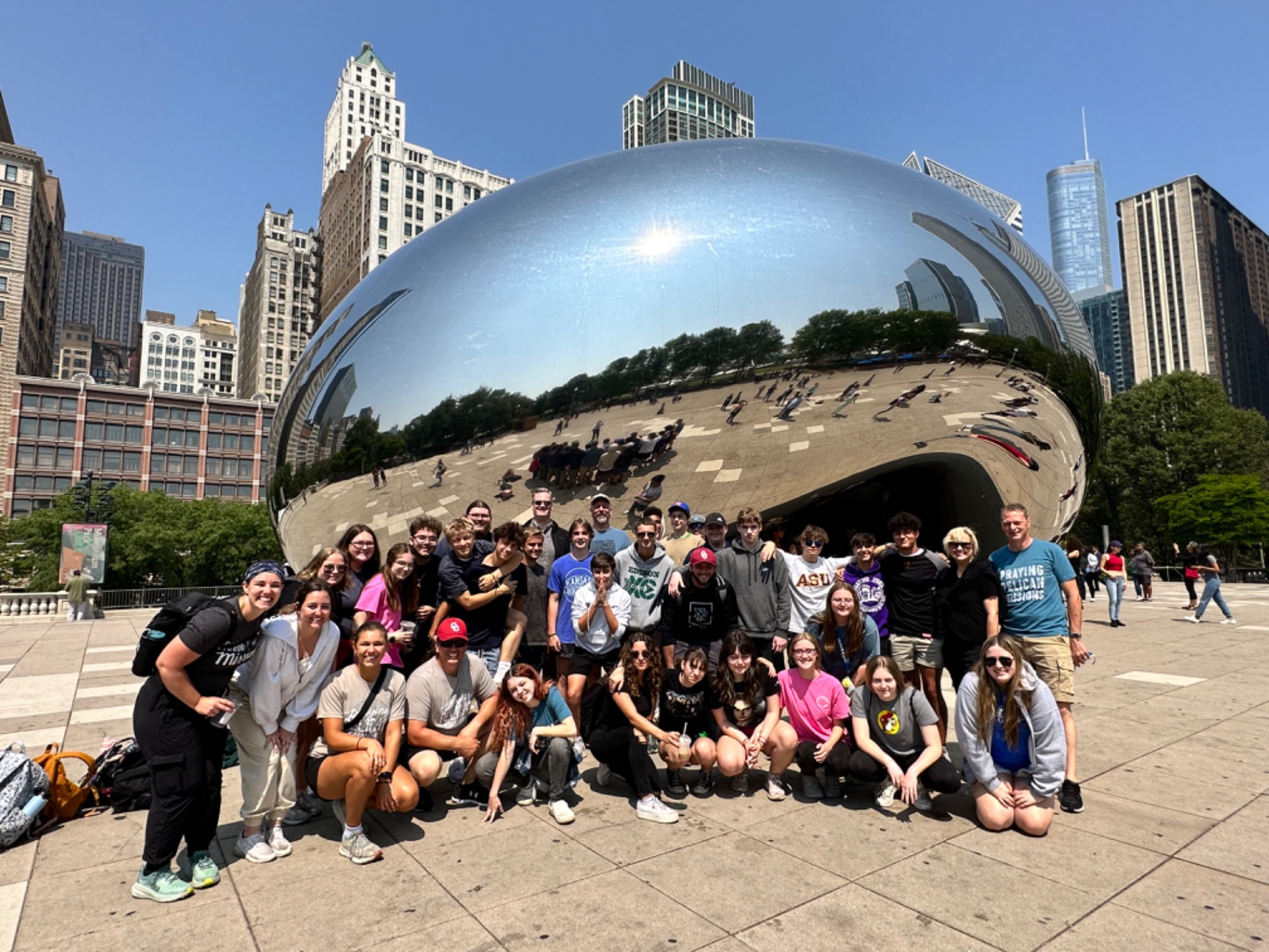 Group Pic Next to the Bean