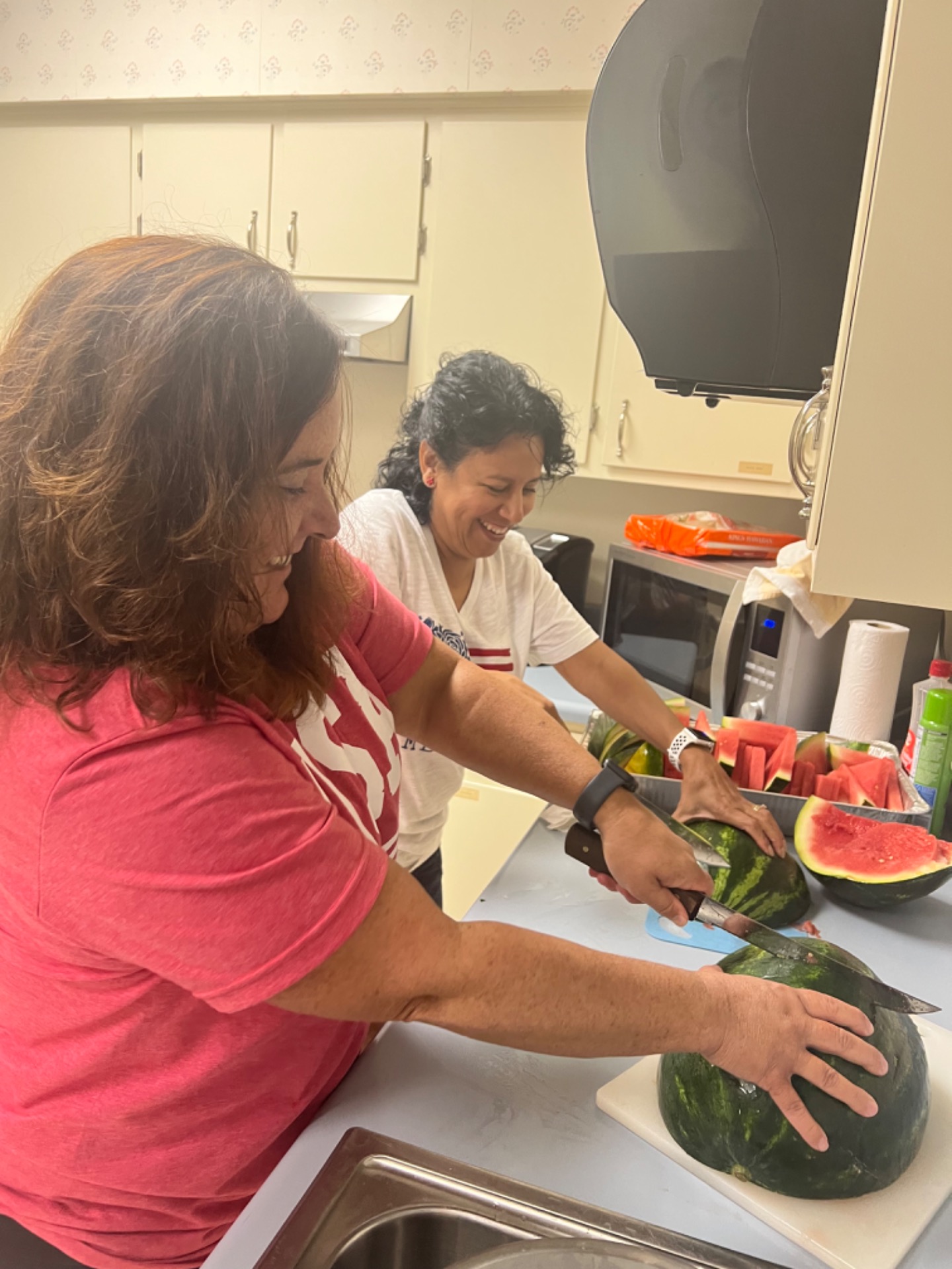Cutting Watermelon with Karla & Dora