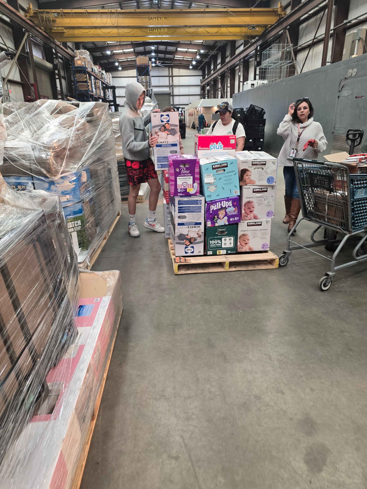 Group 5 distributes food items