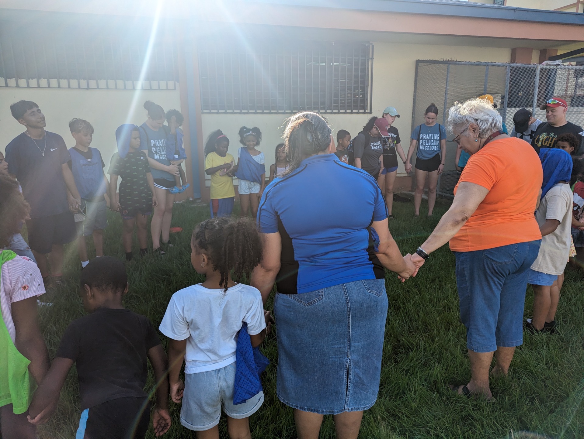 Praying for the community of San Juan Park 
