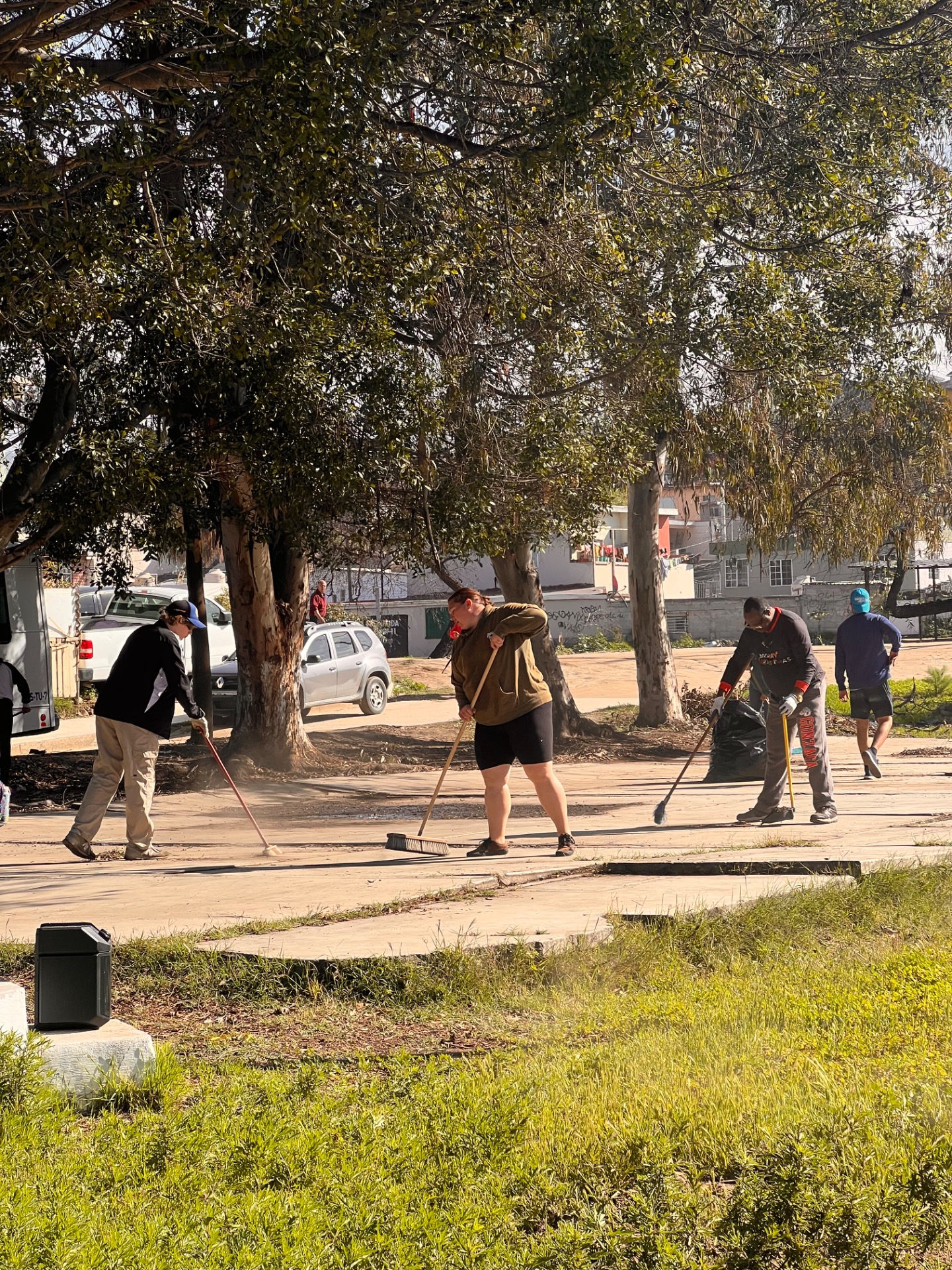 Cleaning the park
