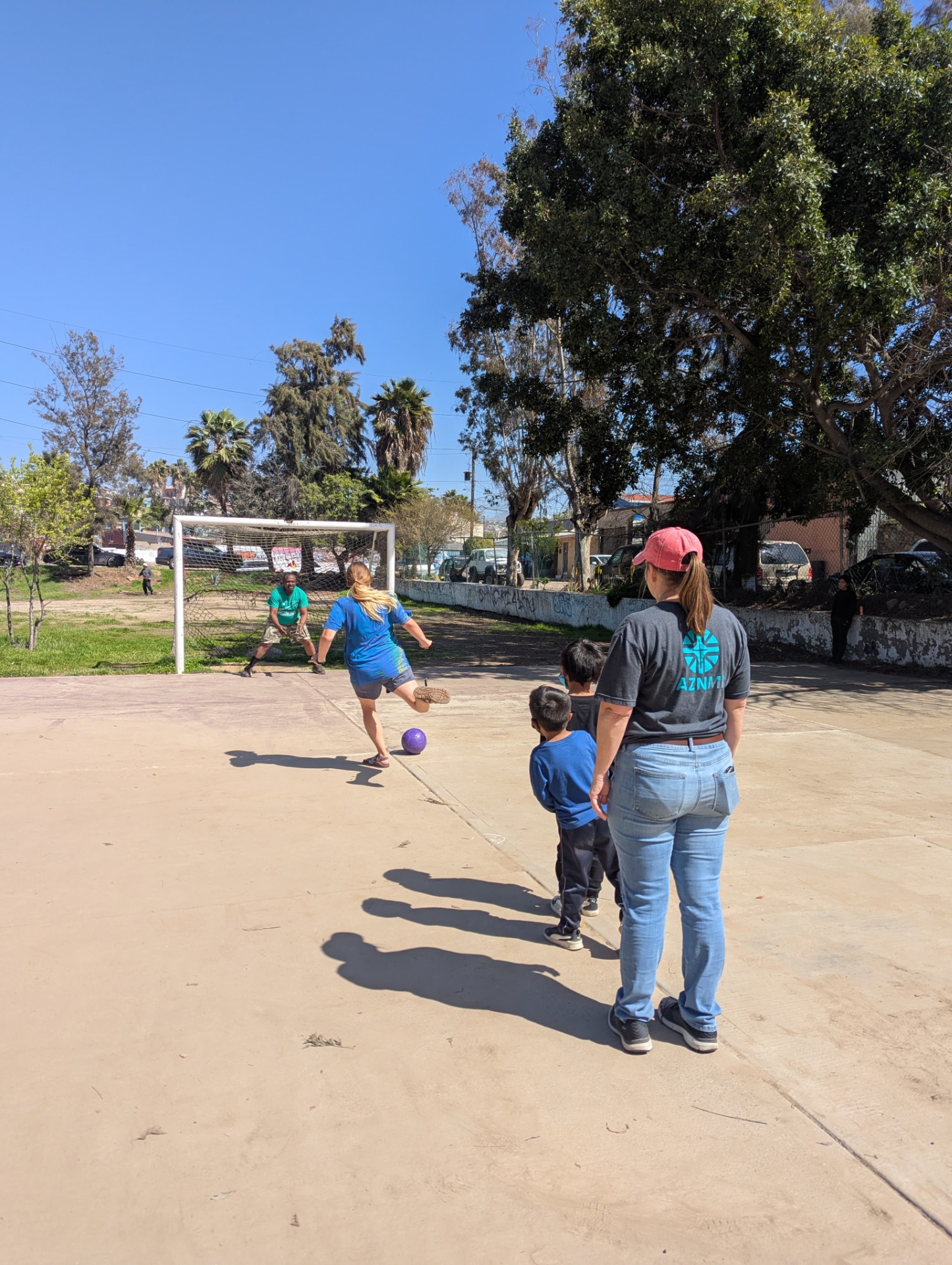 Playing soccer before VBS