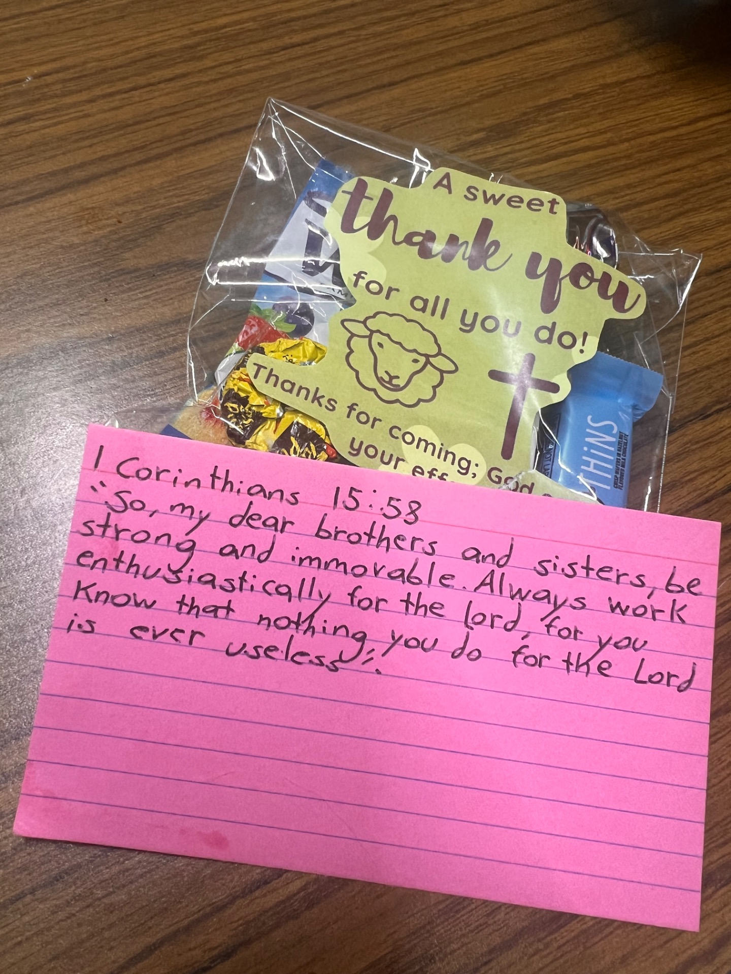 A sweet thank you! 