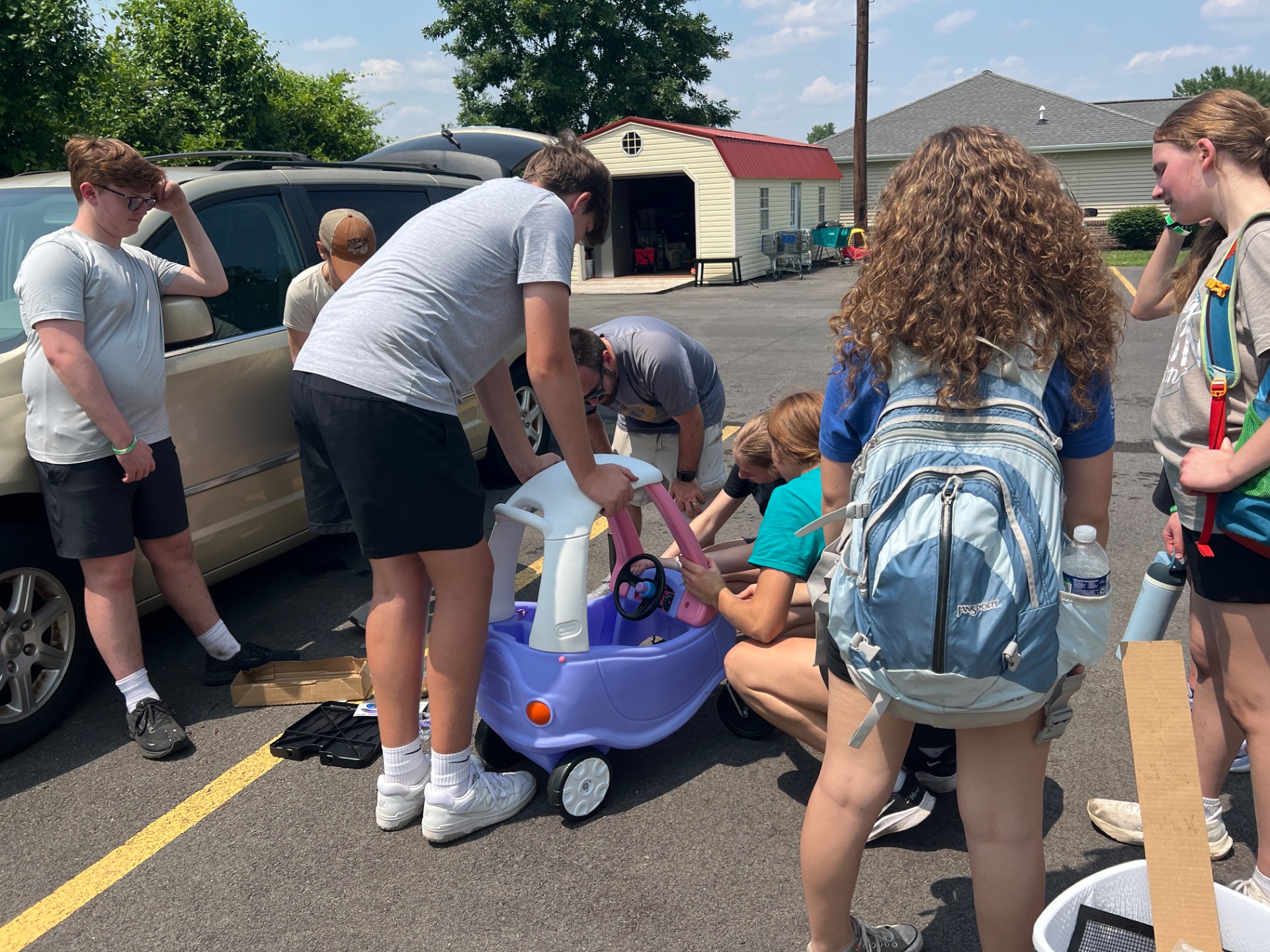 Cozy coupe car assembly 