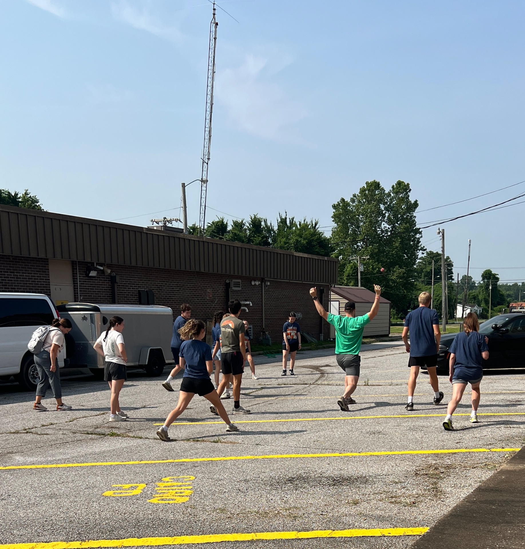 Red Team getting ready for the day