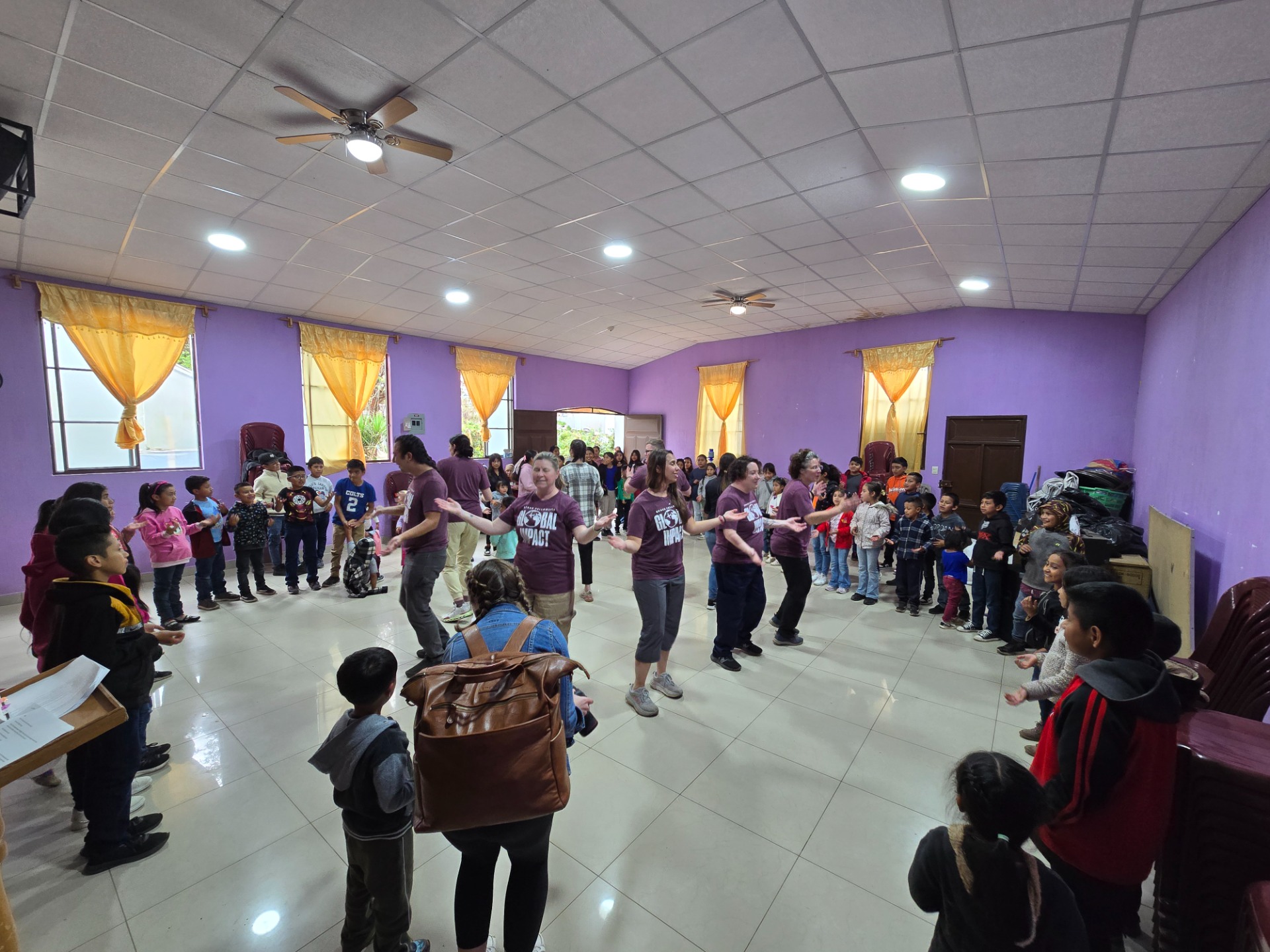 Singing and dancing at VBS