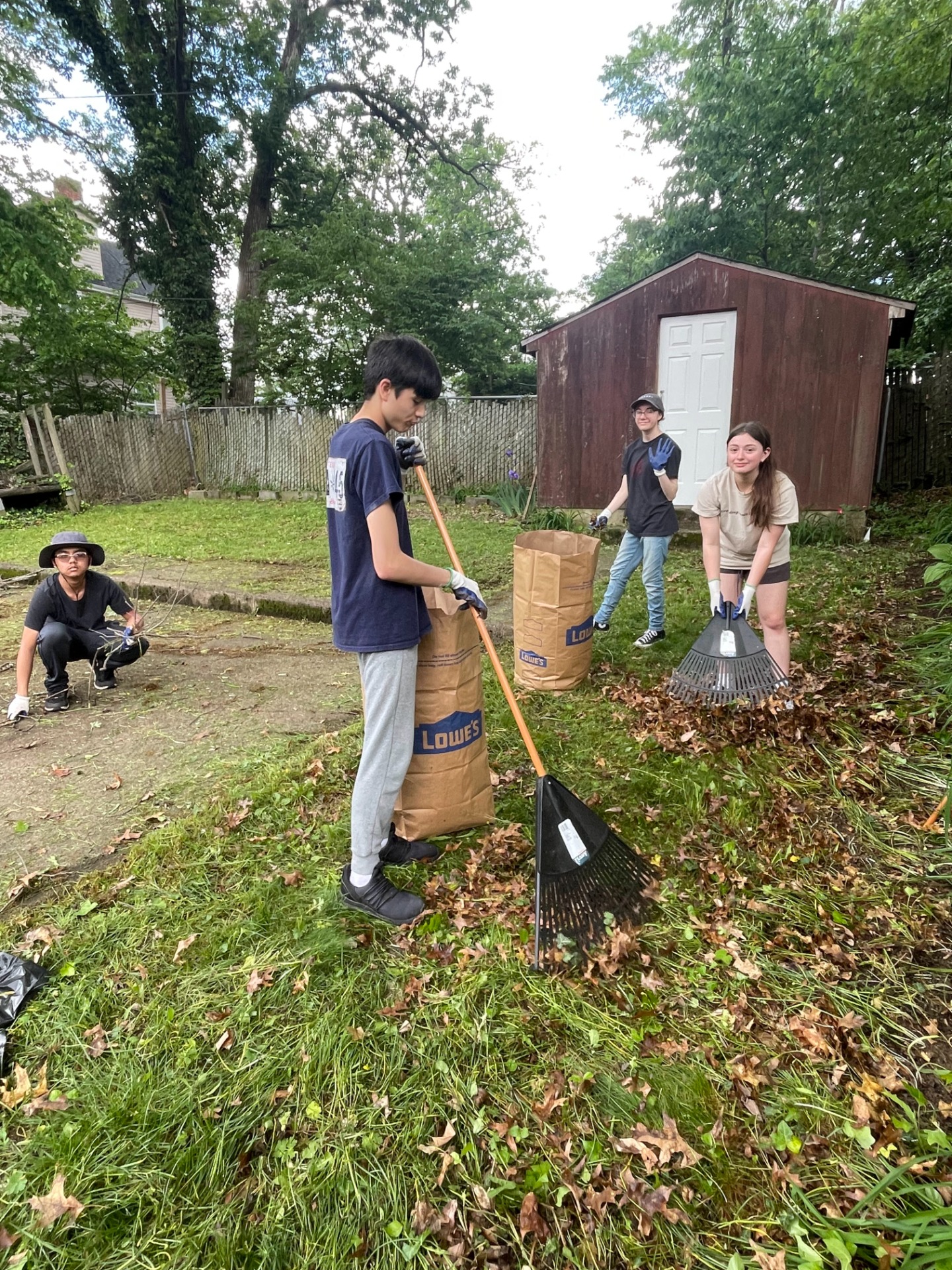 Yardwork with Friends is Fun!