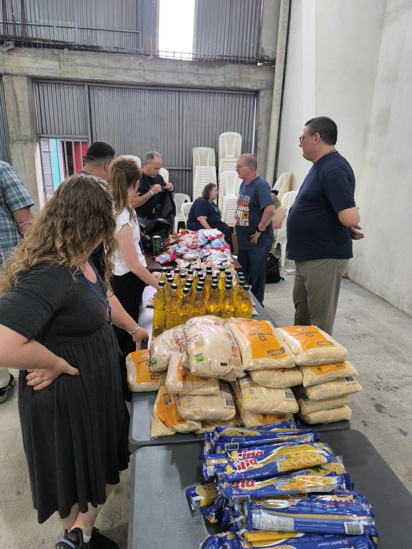 Preparing for food distribution 