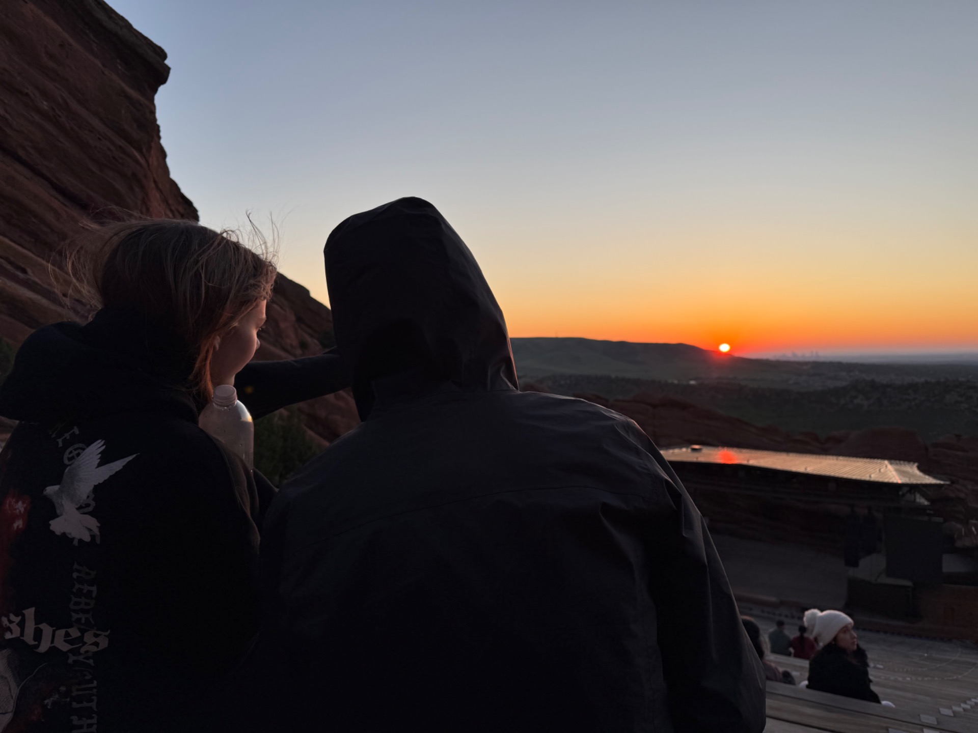 Watching the sunrise over the city