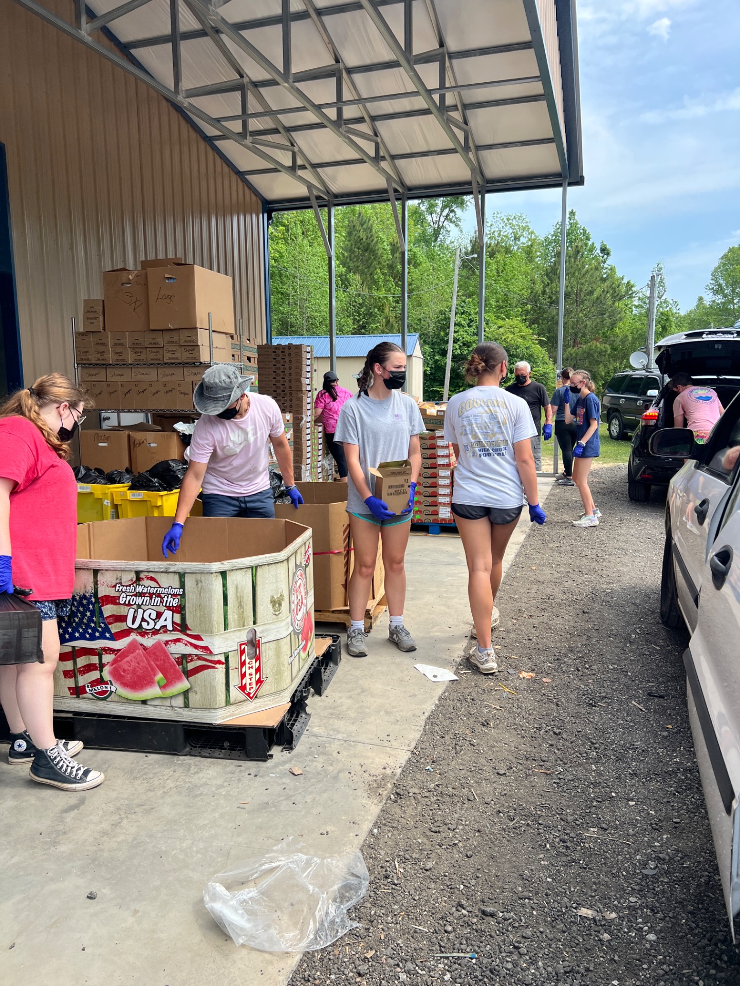 Loading Cars with Food