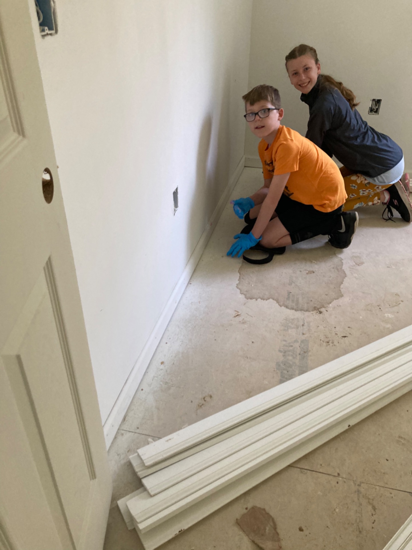 Spackling Baseboards