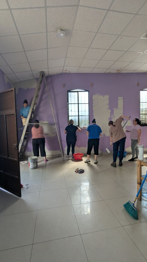 Painting the church 
