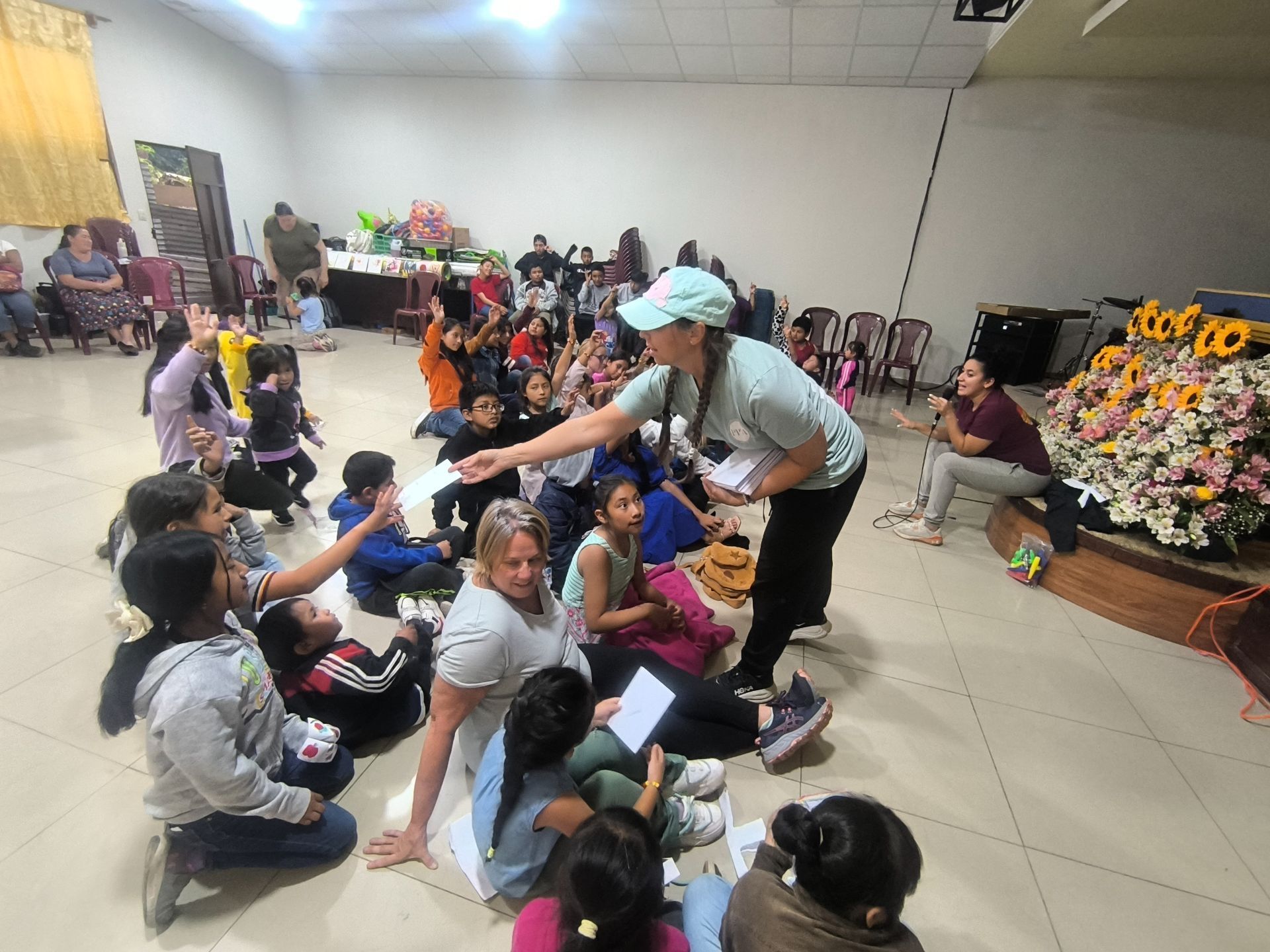Giving the kids letters