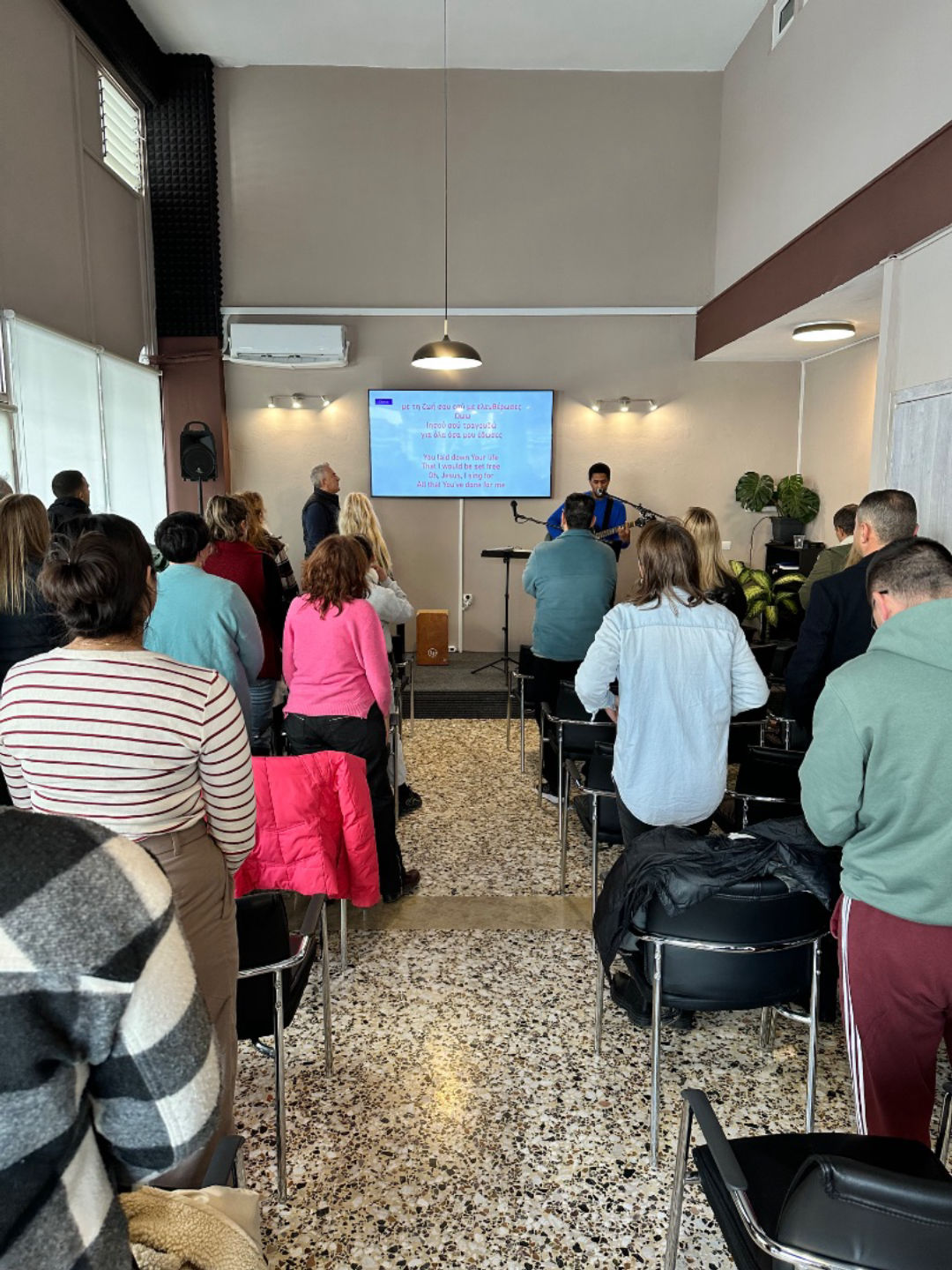 Worship Service at Anamnasi Church in Chania, Crete