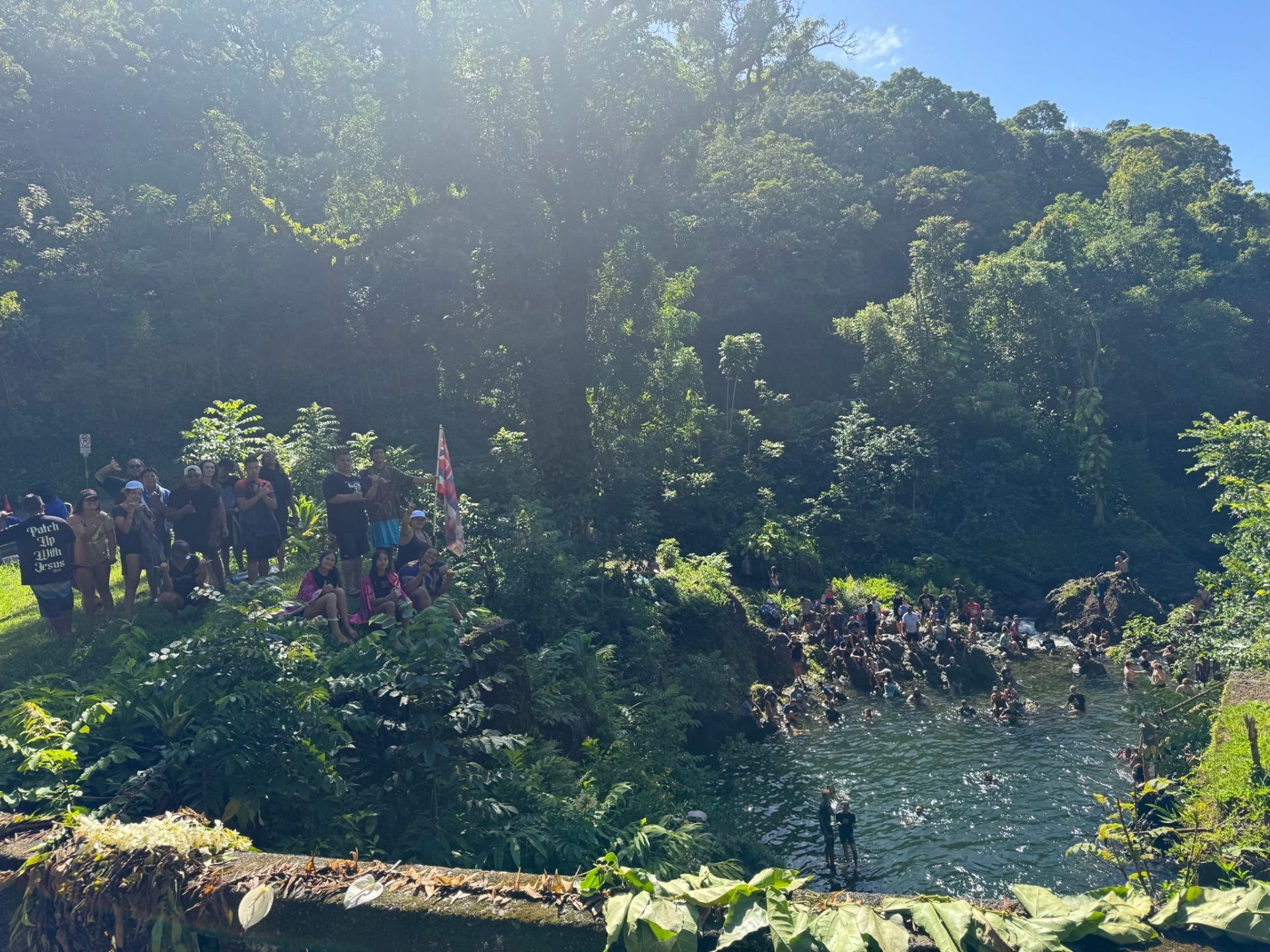 Waterfall and Swimming 