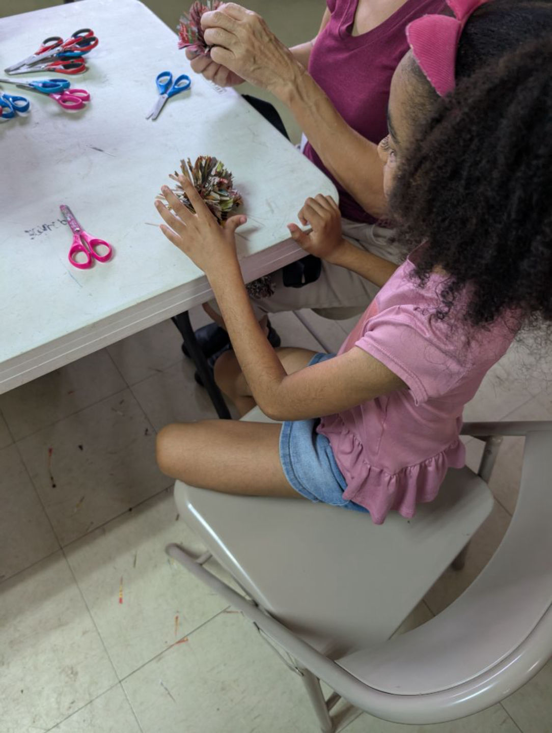 Making paper flowers!