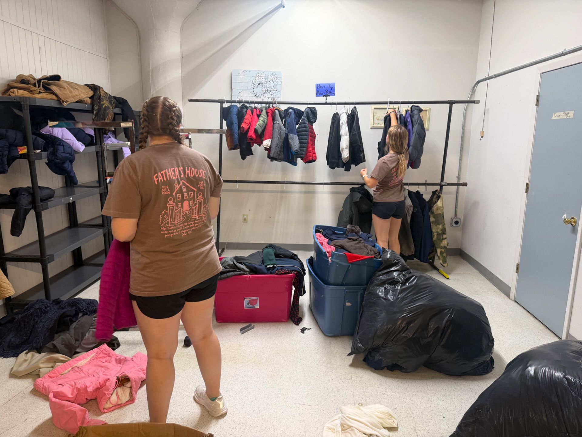 Working at Starfish orphan thrift store!