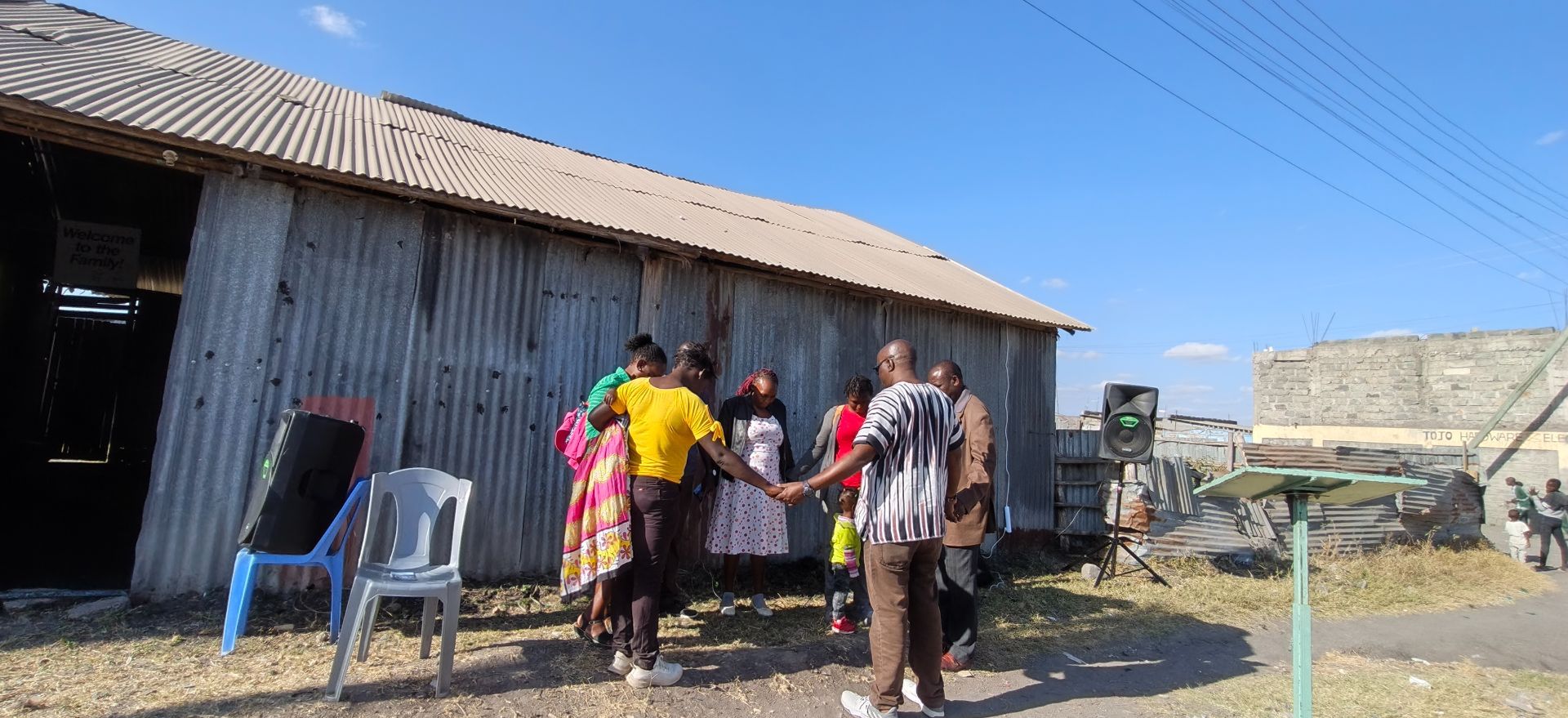 Committing the meeting to God with prayer