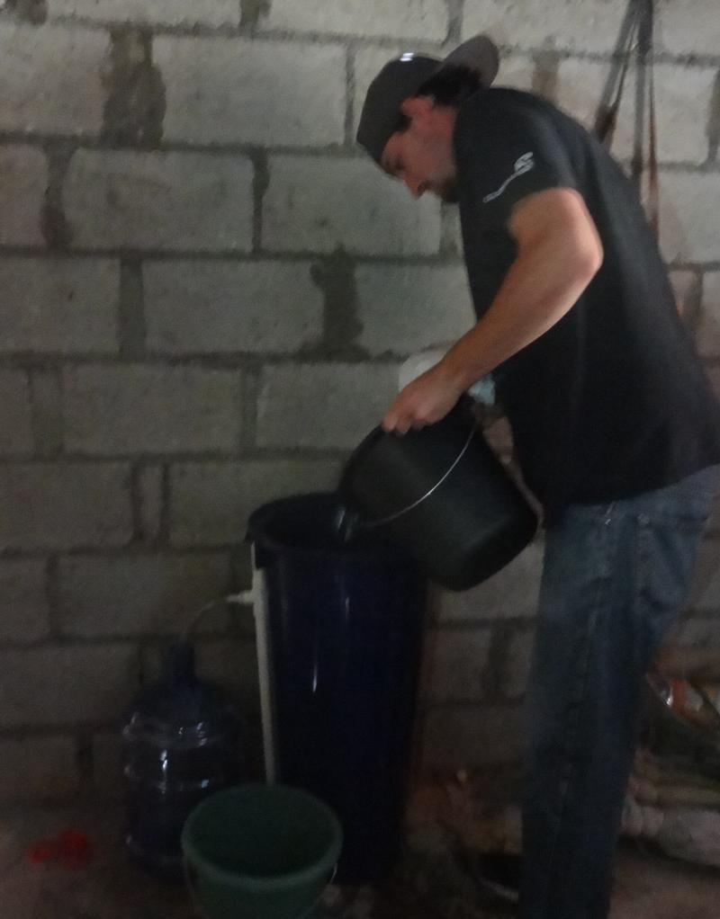 preparing the water-filter